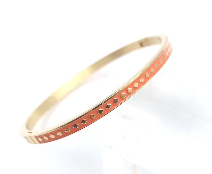 bracelet-jonc-manchette-georgette-acier-ferme-colore-emaille-orange