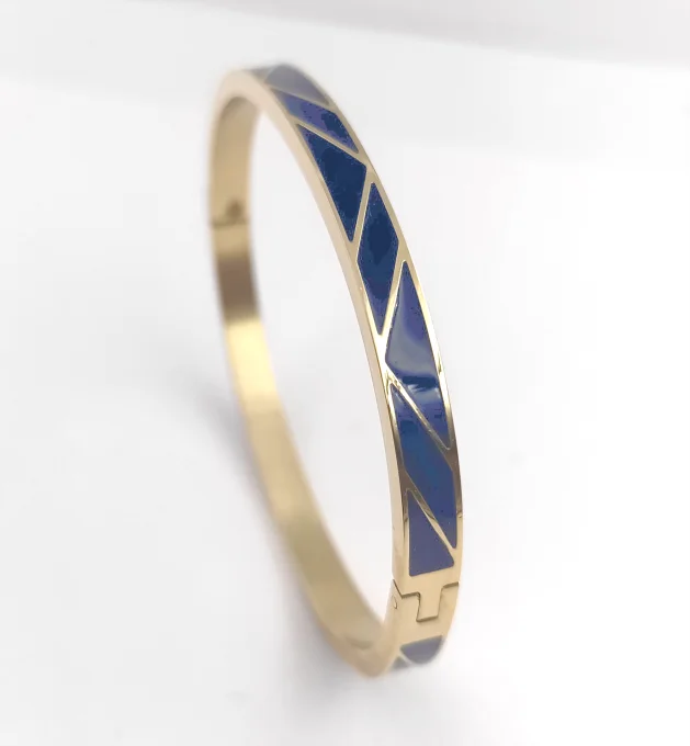 bracelet-jonc-manchette-georgette-acier-ferme-colore-emaille-bleu-marine