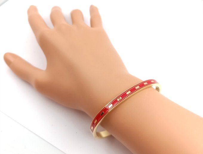 bracelet-jonc-ferme-manchette-georgette-acier-ferme-colore-emaille-rouge-vif