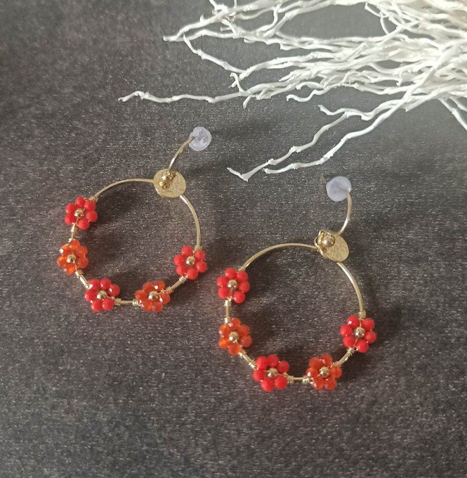 boucles-oreilles-fleurs-orange