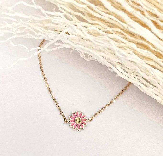 bracelet-ajustable-fin-acier-enfant-fille-dore-medaille-fleur-marguerite-dore-rose